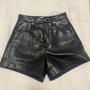 AGOLDE faux leather shorts